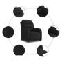 Sillón reclinable de tela negro de , Sillones - Ref: Foro24-373464, Precio: 201,51 €, Descuento: %