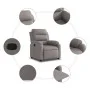 Sillón reclinable de tela gris taupe de , Sillones - Ref: Foro24-373470, Precio: 239,59 €, Descuento: %