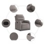 Sillón reclinable de tela gris taupe de , Sillones - Ref: Foro24-373470, Precio: 202,59 €, Descuento: %