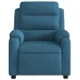 Sillón de masaje reclinable de terciopelo azul de , Sillones - Ref: Foro24-373521, Precio: 253,77 €, Descuento: %