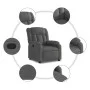 Sillón reclinable de tela gris oscuro de , Sillones - Ref: Foro24-373575, Precio: 215,11 €, Descuento: %
