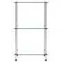 Estantería 3 niveles cristal templado transparente 40x40x67 cm de vidaXL, Librerías y estanterías - Ref: Foro24-249504, Preci...