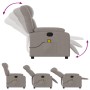 Sillón de masaje reclinable de tela gris taupé de , Sillones - Ref: Foro24-373594, Precio: 258,36 €, Descuento: %