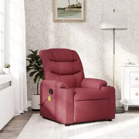 Sillón de masaje reclinable de tela color vino tinto de , Sillones - Ref: Foro24-374159, Precio: 269,21 €, Descuento: %