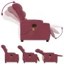 Sillón de masaje reclinable de tela color vino tinto de , Sillones - Ref: Foro24-374159, Precio: 269,21 €, Descuento: %