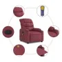 Sillón de masaje reclinable de tela color vino tinto de , Sillones - Ref: Foro24-374159, Precio: 269,21 €, Descuento: %