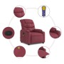 Sillón de masaje reclinable de tela color vino tinto de , Sillones - Ref: Foro24-374159, Precio: 276,09 €, Descuento: %