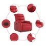 Red Faux Leather Recliner by , Armchairs - Ref: Foro24-374138, Price: 226,60 €, Discount: %