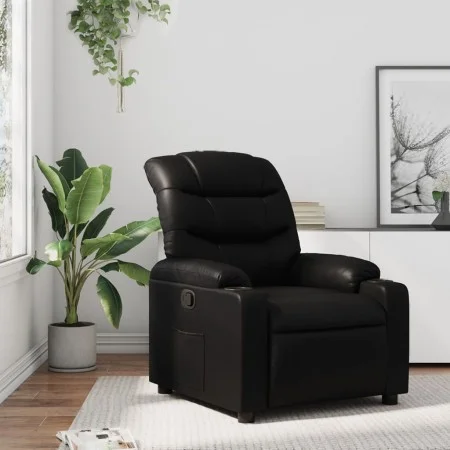 Black synthetic leather recliner by , Armchairs - Ref: Foro24-374133, Price: 239,51 €, Discount: %