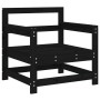 Sillones de jardín 2 unidades madera maciza pino negro de , Sofás modulares de exterior - Ref: Foro24-825496, Precio: 122,55 ...