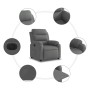 Sillón reclinable eléctrico de tela gris oscuro de , Sillones - Ref: Foro24-3204957, Precio: 241,66 €, Descuento: %