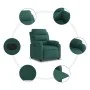 Sillón reclinable eléctrico tela verde oscuro de , Sillones - Ref: Foro24-3204962, Precio: 288,72 €, Descuento: %