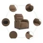 Sillón reclinable eléctrico de tela marrón de , Sillones - Ref: Foro24-3204960, Precio: 289,32 €, Descuento: %