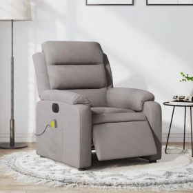 Reclining electric massage armchair in gray taupe fabric by , Armchairs - Ref: Foro24-3204976, Price: 306,34 €, Discount: %