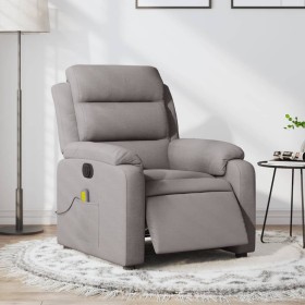 Sillón reclinable de masaje eléctrico tela gris taupe de , Sillones - Ref: Foro24-3204976, Precio: 300,08 €, Descuento: %