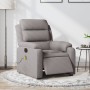 Sillón reclinable de masaje eléctrico tela gris taupe de , Sillones - Ref: Foro24-3204976, Precio: 300,08 €, Descuento: %