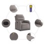 Sillón reclinable de masaje eléctrico tela gris taupe de , Sillones - Ref: Foro24-3204976, Precio: 300,08 €, Descuento: %