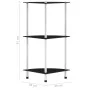 Estantería 3 niveles cristal templado negro 30x30x67 cm de vidaXL, Librerías y estanterías - Ref: Foro24-249519, Precio: 34,6...