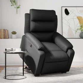 Reclining and lift chair in black faux leather by , Armchairs - Ref: Foro24-3205042, Price: 323,61 €, Discount: %