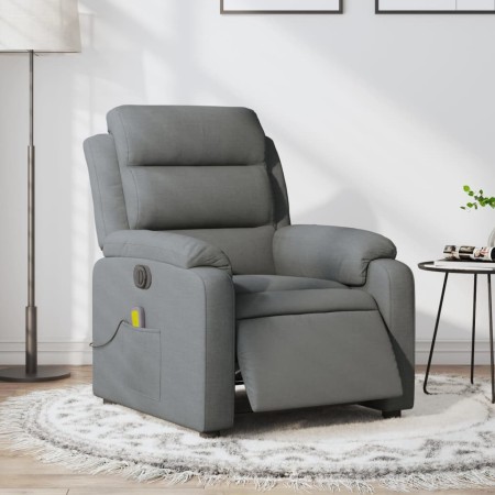 Sillón reclinable de masaje eléctrico tela gris oscuro de , Sillones - Ref: Foro24-3204969, Precio: 296,68 €, Descuento: %