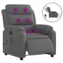 Sillón reclinable de masaje eléctrico tela gris oscuro de , Sillones - Ref: Foro24-3204969, Precio: 304,91 €, Descuento: %