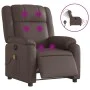 Sillón de masaje reclinable eléctrico cuero sintético marrón de , Sillones - Ref: Foro24-3205145, Precio: 286,73 €, Descuento: %