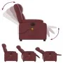 Sillón masaje reclinable eléctrico cuero sintético rojo tinto de , Sillones - Ref: Foro24-3205147, Precio: 272,52 €, Descuent...