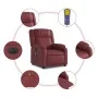 Sillón masaje reclinable eléctrico cuero sintético rojo tinto de , Sillones - Ref: Foro24-3205147, Precio: 272,52 €, Descuent...