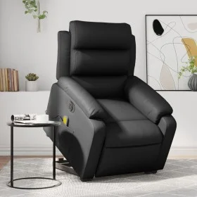 Sillón de masaje elevable eléctrico cuero sintético negro de , Sillones - Ref: Foro24-3205063, Precio: 399,01 €, Descuento: %