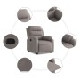 Sillón reclinable elevable tela gris taupe de , Sillones - Ref: Foro24-3204988, Precio: 266,02 €, Descuento: %