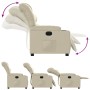 Sillón reclinable eléctrico de cuero sintético crema de , Sillones - Ref: Foro24-3206586, Precio: 260,33 €, Descuento: %