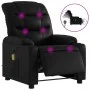 Sillón de masaje reclinable eléctrico cuero sintético negro de , Sillones - Ref: Foro24-3206592, Precio: 253,18 €, Descuento: %