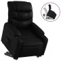Sillón reclinable elevable cuero artificial negro de , Sillones - Ref: Foro24-3206599, Precio: 320,52 €, Descuento: %