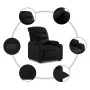 Sillón reclinable elevable cuero artificial negro de , Sillones - Ref: Foro24-3206599, Precio: 320,52 €, Descuento: %