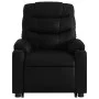 Sillón reclinable elevable cuero artificial negro de , Sillones - Ref: Foro24-3206599, Precio: 320,52 €, Descuento: %