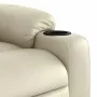 Sillón reclinable elevable cuero artificial color crema de , Sillones - Ref: Foro24-3206600, Precio: 310,86 €, Descuento: %