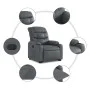 Sillón reclinable elevable cuero artificial gris de , Sillones - Ref: Foro24-3206602, Precio: 294,77 €, Descuento: %