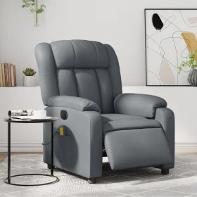 Sillón de masaje reclinable eléctrico cuero sintético gris de , Sillones - Ref: Foro24-3205260, Precio: 274,68 €, Descuento: %