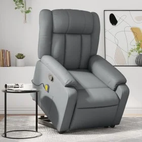 Sillón reclinable de masaje de pie cuero artificial gris de , Sillones - Ref: Foro24-3205274, Precio: 307,93 €, Descuento: %