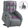 Sillón reclinable de masaje de pie cuero artificial gris de , Sillones - Ref: Foro24-3205274, Precio: 307,93 €, Descuento: %