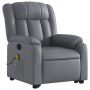 Sillón reclinable de masaje de pie cuero artificial gris de , Sillones - Ref: Foro24-3205274, Precio: 294,41 €, Descuento: %