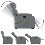 Sillón reclinable de masaje de pie cuero artificial gris de , Sillones - Ref: Foro24-3205274, Precio: 307,93 €, Descuento: %