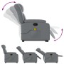 Sillón reclinable de masaje de pie cuero artificial gris de , Sillones - Ref: Foro24-3205274, Precio: 294,41 €, Descuento: %