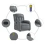 Sillón reclinable de masaje de pie cuero artificial gris de , Sillones - Ref: Foro24-3205274, Precio: 307,93 €, Descuento: %