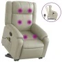 Sillón reclinable de masaje de pie cuero artificial color crema de , Sillones - Ref: Foro24-3205158, Precio: 365,82 €, Descue...