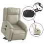 Sillón reclinable de masaje de pie cuero artificial color crema de , Sillones - Ref: Foro24-3205158, Precio: 365,82 €, Descue...