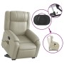 Sillón reclinable de masaje de pie cuero artificial color crema de , Sillones - Ref: Foro24-3205158, Precio: 344,58 €, Descue...