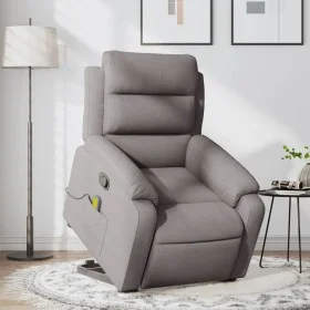 Sillón reclinable de masaje elevable tela gris taupé de , Sillones - Ref: Foro24-3205000, Precio: 345,30 €, Descuento: %