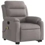 Liftable massage recliner taupe gray fabric by , Armchairs - Ref: Foro24-3205000, Price: 345,30 €, Discount: %