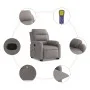 Liftable massage recliner taupe gray fabric by , Armchairs - Ref: Foro24-3205000, Price: 345,30 €, Discount: %